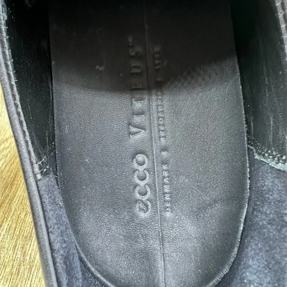 ECCO Vitrus ST.1 Hybrid Wingtip Oxford Men's 11 Black Leather Brogue Dress Shoes